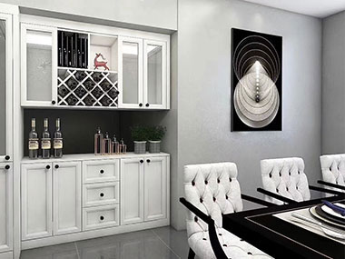 新中式餐厅衣帽间全屋定制